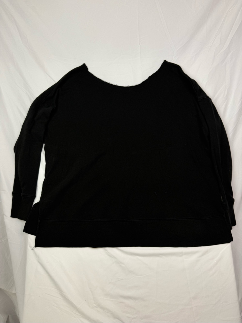 Black Women's Long Sleeve Knit Pullover Top